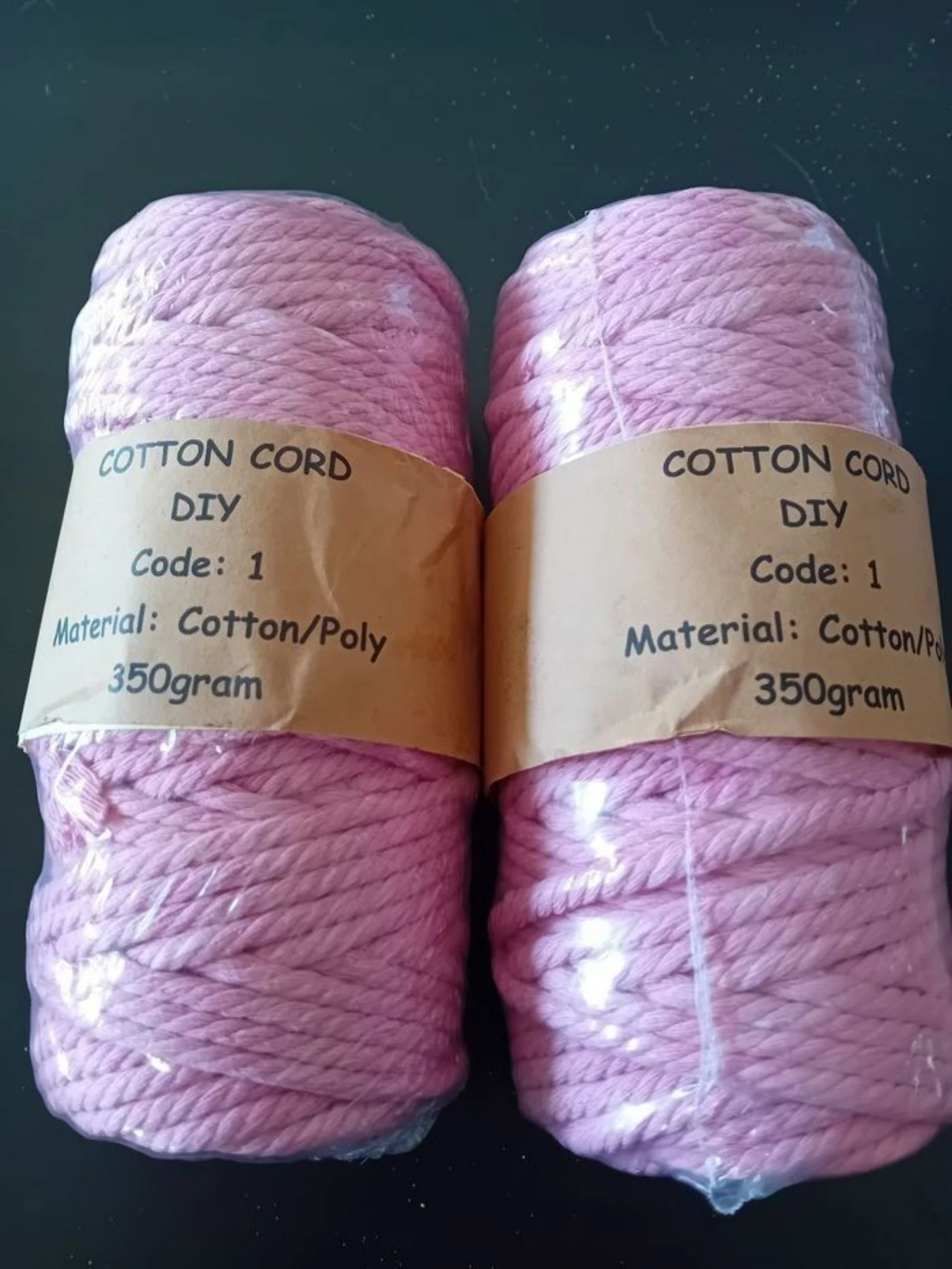 Lots de 2 Bobines 350 g 5 mm rose